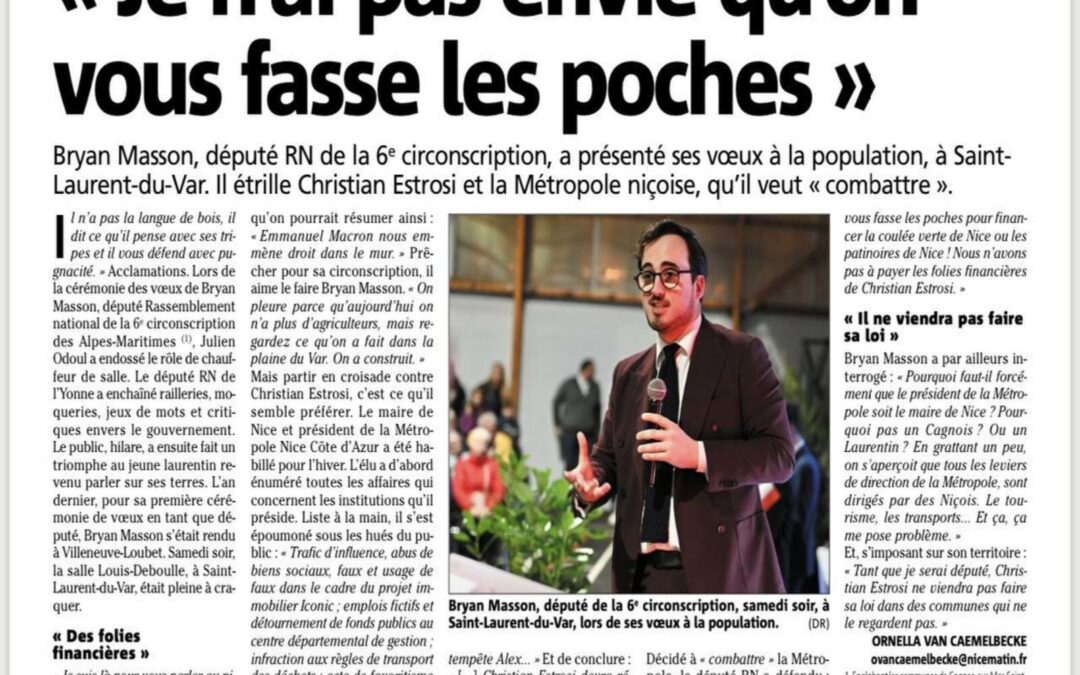 Nice-Matin : « Je n’ai pas envie qu’on vous fasse les poches ! »